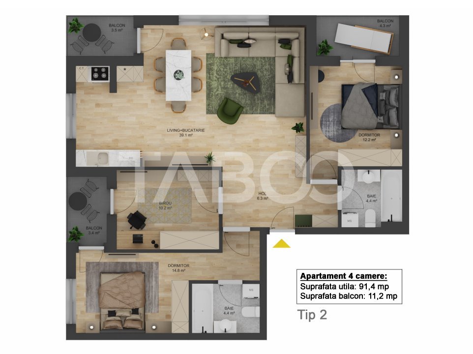 apartament-4-camere-91-mpu-etaj-1-si-loc-parcare-zona-doamna-stanca-P21085