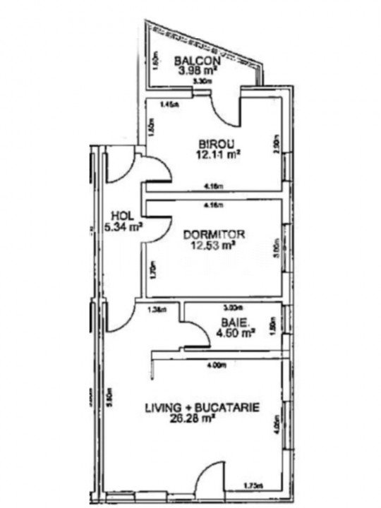 Apartament de vanzare cu 3 camere etaj 1 cu loc de parcare in Sibiu