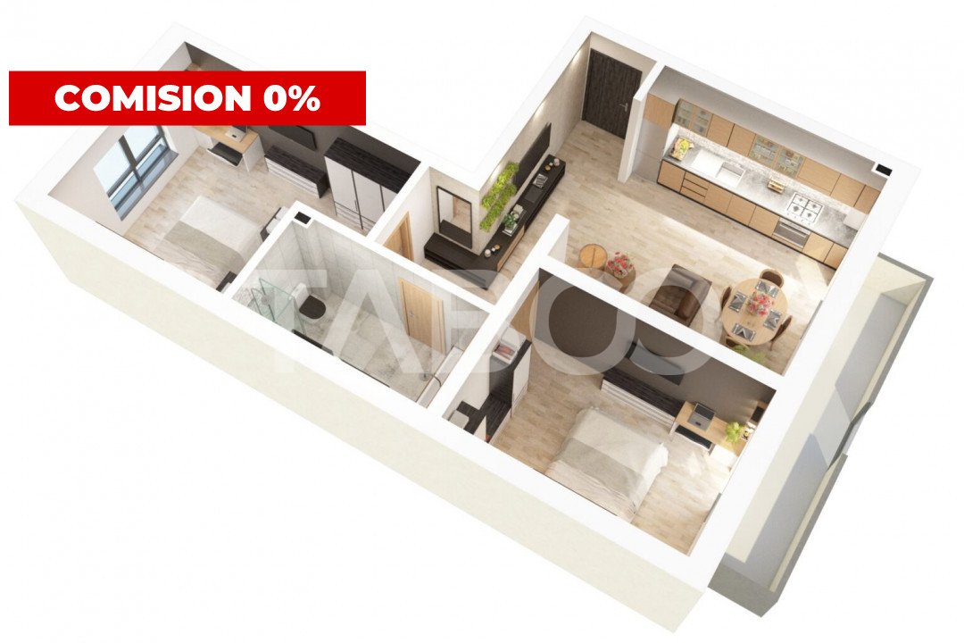 Comision 0%!Apartament 3 camere balcon si loc parcare in BLOC NOU 2024 in Sibiu - Doamna Stanca