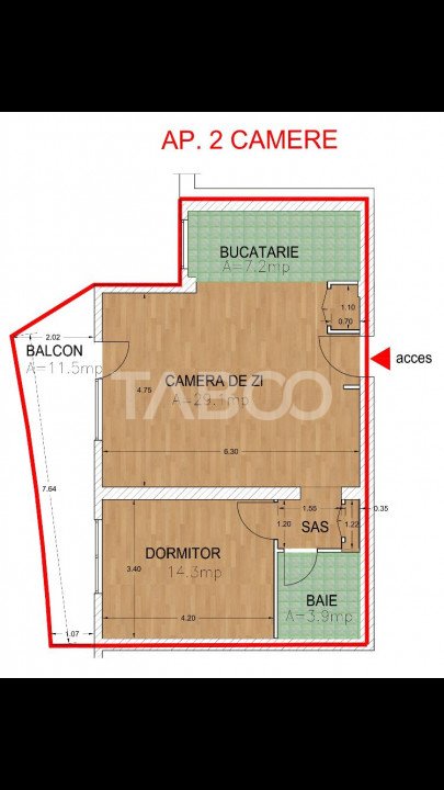 PRET DEZVOLTATOR! Apartament 2 camere 60 mpu la etaj 8 zona Rahovei